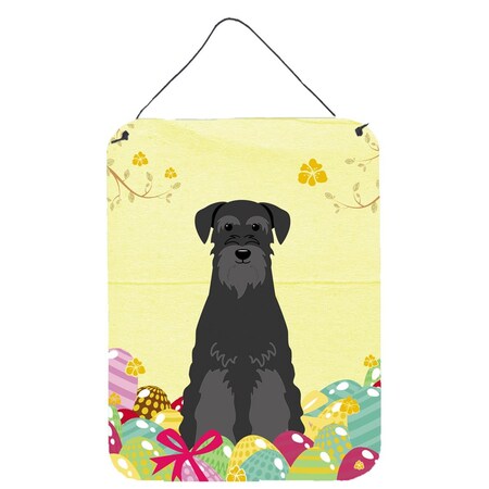 Carolines Treasures Easter Eggs Standard Schnauzer Black Wall or Door Hanging Prints BB6032DS1216